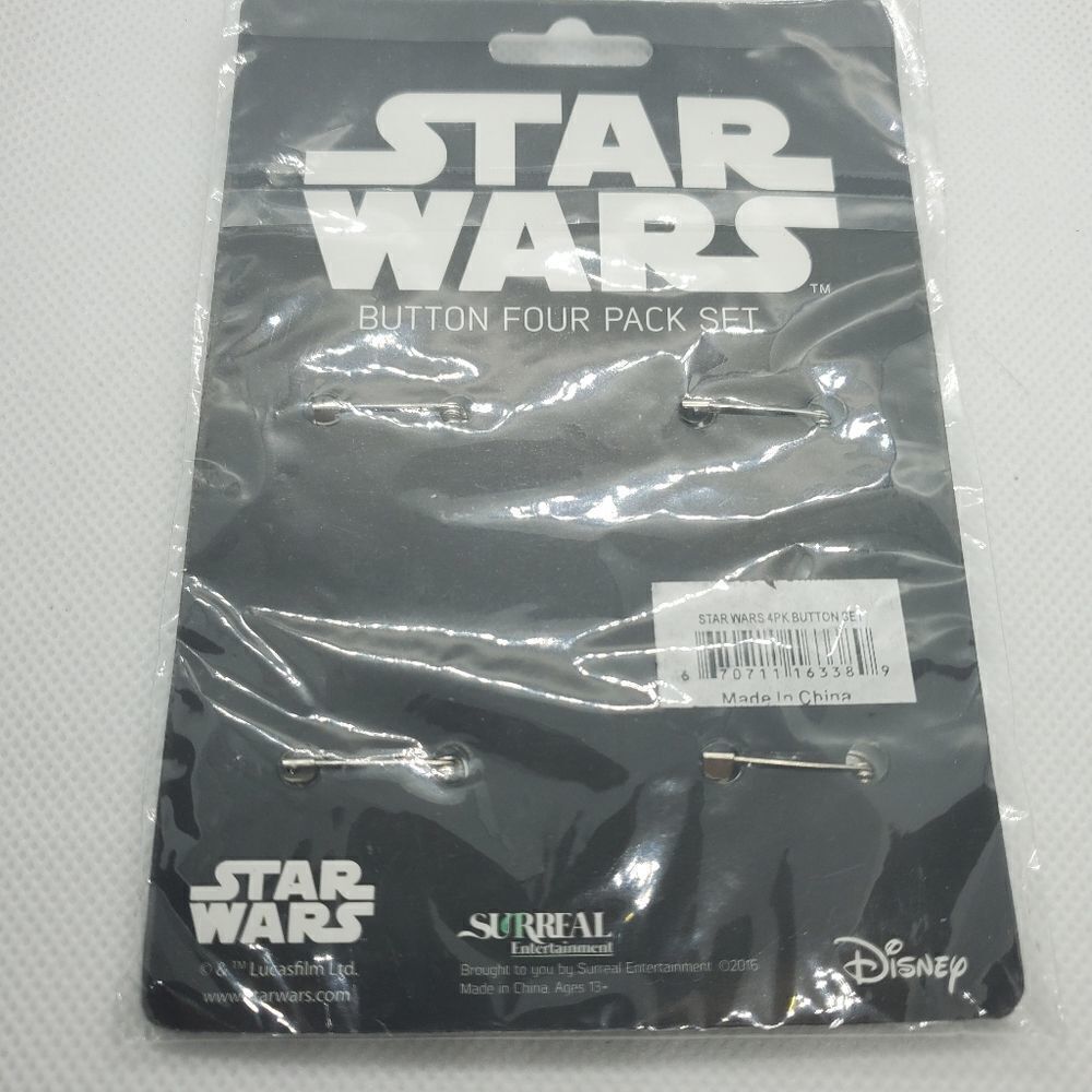 NWT Star Wars Button Four Pack Set - Picture 4 of 4